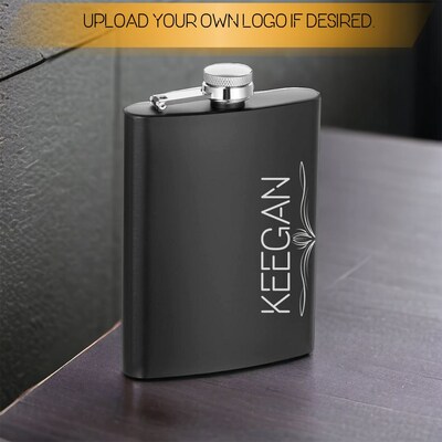 Urbalabs Personalized Modern Minimalist Flask Custom Logo Accessories For Men Worlds 8oz Customized Office, Happy Birthday Laser Engraved - image4